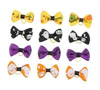 POPETPOP Dog Hair Bow 12 Pack Halloween Pet Bow for Parties Festivals Grooming Needs