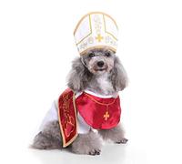 POPETPOP Dog Halloween Costume Godfather Cosplay Dress Up,Funny Pet Costume Photo Props Clothes for Small Medium Dogs Cats