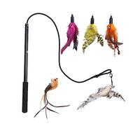 POPETPOP Dog Teaser Rod Cat Teasing Toy Pet Teaser Set Telescopic Kitten Teaser for Exercise Flexible Toy