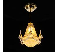 POPETPOP Dolls House Lights, 1:12 Scale Miniature Chandelier, Battery Operated Ceiling Light LED Candle Doll House Furniture Accessories, Mini Chandelier for Dollhouse Lighting
