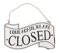 POPETPOP Door Hanging Sign with Convenient Hanging Feature Wooden Vintage Style Double-sided Creative Open and Close for Bar and Home Use