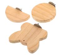 POPETPOP Dorable Hamster Platform Set 3pcs Wooden Platforms for Guinea Pig Parrot Small Animals Home Decorative Toy