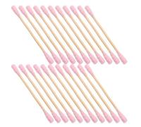 POPETPOP Double-sided Cotton Swabs and Long Wooden Handle for Makeup Removal 1000pcs with Spiral Structure and Ear Wax Care, Soft and Gentle Touch for Sensitive Skin, Suitable for Home