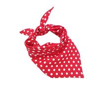 POPETPOP Double Sided Triangular Dog Bandana Collar Bib with Polka Dot Design Adjustable Pet Saliva Towel for Feeding and Party Use Lightweight and Comfortable Pet Accessory 18X18 Inches