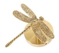 POPETPOP Dragonfly Style Wall Mounted Coat Hook Brass No Drill Hanging Hook for Coats Hats Keys Versatile Wall Hanger for Bathroom Kitchen Entryway Decorative European