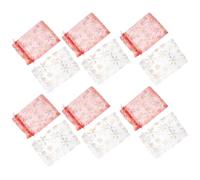 POPETPOP Drawstring Bags Cloth Pouches 50pcs Christmas Gauze for Wrapping and Sachet Packaging, Red and White for Birthday Parties and Weddings