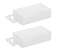 POPETPOP Drill Bit Storage Box Carry Case for 2pcs Plastic Extendable, Rectangular Telescopic Case with Hanging Hook Hole, Portable Countersink Drill Bits Milling Heads for Garages