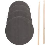 POPETPOP Drum Pad Kit with 12-16 Inch Silent Mute Pads and Drumsticks Set Shock Absorbing for Snare and Suitable and Quiet Practice