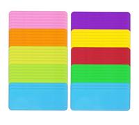 POPETPOP Dry Erase Labels with Name Tags Magnetic Reusable 54pcs Strong Hold and Easily Erasable Coated Paper Magnets for Office and Metal Surface