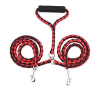 POPETPOP Dual Handle Dog Leash for Two Small/medium Dogs Adjustable Length Random Color Sturdy Nylon for Daily Walks Pet Owners