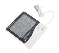 POPETPOP Dual Temperature Display LCD Thermometer Hygrometer Probe for Fish Tank Plastic Design for Aquariums Kitchens and Greenhouses Random Color