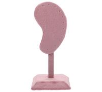 POPETPOP Ear Shaped Earring Holder in Pink Lint Material for Displaying Earrings and Photography Prop Suitable for Women and Jewellery Display Stand