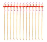 POPETPOP Ear Wax Removal Tools for Convenient and Safe Earwax Removal at Home Portable 100pcs Bamboo with Non- Design, Natural Handmade Ear Cleaning Spoons Random Color