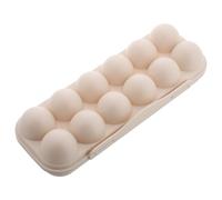 POPETPOP Egg Storage Box for Fridge Door Stackable Plastic Carton Lid for Kitchen Counter Refrigerator Shelf Organization