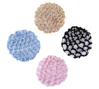 POPETPOP Elastic Hair Snood Tight Hold 4pcs Hair Nets Lightweight Polyester Material for Ballet Dance Performance for Casual Everyday and Dance