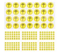 POPETPOP Electric Box Caution Stickers 400pcs Yellow Paper Safety Warning Decals for Electrical Equipment Easy to Use Convenient to Store Grounding Safety Signs Pack