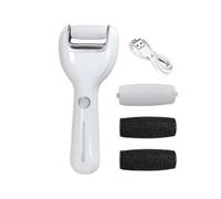 POPETPOP Electric Foot Callus Remover Pedicure Tool with Two Gears and 3 Grinding Heads USB Rechargeable Abs Material for Removing Hard Skin and Dead Skin, for Home Foot Care