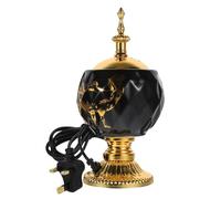 POPETPOP Electric Incense Burner Uk Plug Vintage Aroma Burner Ceramic Iron Incense Stove Aroma for Living Room Home Decor Decorative Table Centrepiece 7.48In