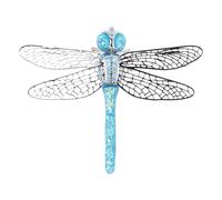 POPETPOP Elegant Dragonfly Brooch Pin Decorative Copper and Zircon Jewelry for Women with Imitation Opal, Easy to Attach Brooch Clip Birthday and Mother's Day for Sash Or Hat