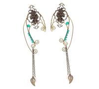 POPETPOP Elegant Fairy Ear Cuff Non Piercing Earrings for Adults Zinc Alloy Clip Ear with Simulated Crystals Comfortable Fashion Accessories for Women