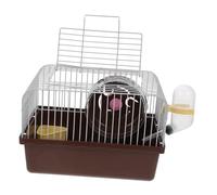 POPETPOP Elegant Hamster Travel Cage Portable Carrier Toys Spacious Habitat for Small Animals for Hamsters Chinchillas Birds