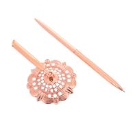 POPETPOP Elegant Metal Ballpoint Pen with Convenient Pen Holder and Stand for Business Signing for School Season Decor and Wedding Guest Book