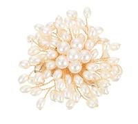 POPETPOP Elegant Pearl Brooch Pins for Women, Clothes Pin Corsage, Zinc Alloy Fix Collar, Does Not Fade, Wedding Bridal Party