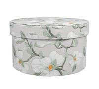 POPETPOP Elegant round Pu Flower Box with Lid for Wrapping Flowers and Storage, Light Green Colour with Proper Capacity, for Birthday, Christmas, Mother's Day and Valentine's Day Packaging