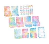 POPETPOP Elegant Watercolor Letter Paper Set with Including Blank Writing Paper and Decorative Stationery Envelopes Classic Style for Invitations Letters and Creative DIY Crafting