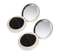 POPETPOP Empty Cushion Foundation Compact Case Lightweight Plastic Powder Puff Container 2pcs with Mirror and Puff Minimizes Oxidation, for Skincare Routines and Travel