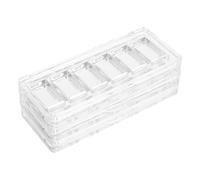 POPETPOP Empty Eyeshadow and Contour Palette 6-compartment Acrylic Case with Aluminum Pans 3 Sets Portable Refillable Makeup Storage for DIY Pigment Travel Use