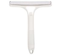POPETPOP Ergonomic Window Squeegee Cleaner with Plastic Handle and Sponge Brush, Multi-purpose Glass and Bathroom Mirror Scraper for Hotels and Shopping Malls
