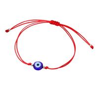 POPETPOP Evil Eye Bracelet for Women Handmade Red String Protection Adjustable Double-strand Bracelet with Gold Beads Minimalist Wrist Jewelry for Daily Wear