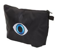 POPETPOP Evil Eye with Multiple Compartments Cosmetic Makeup Bag Large Travel Toiletry Organizer Portable Polyester Makeup Bag for Women for Fitness and Travel