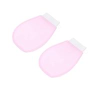 POPETPOP Exfoliating Bath Gloves for Body Scrubbing 1 Pair Pink Dead Skin Remover Suitable for Women for Spa and Shower