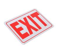 POPETPOP Exit Sign Aluminum Rustproof Reflective Red 25x18cm for Wall Mounting, Weather-resistant Aluminum Alloy Direction Indicator for Shopping Mall and Public Places