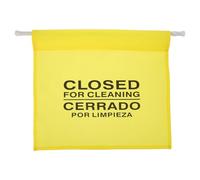 POPETPOP Expandable Yellow Hanging Safety Sign Banner for Factories and Workplace with Quick Setup Design and High Visibility, Following International Safety Conventions, for Door