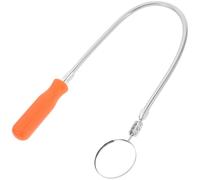 POPETPOP Extendable 360° Rotatable Telescoping Inspection Mirror with Light, Bendable Round Reflective Under Car Check Tool, Long Handle for Automotive Repair and Vehicle Maintenance