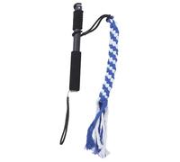 POPETPOP Extendable Dog Flirt Pole Training Stick Black Aluminium Alloy | Nylon and Cotton Rope, Size L, Interactive Chase Exercise Tool, Easy to Carry, Helps Reduce Accidental Scratching