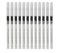 POPETPOP Eye Cosmetics Makeup Eyeliner Applicators 12Pcs White Highlighter Eyeliner Pens for Waterline and Eyeshadow Brightening Professional Beauty Salon and Personal Home Use