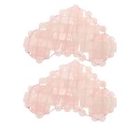 POPETPOP Eye Mask and Cold Compress Heart-shaped for Facial Massage Rose Quartz and Eye Protection Crystal Stone Material Simple Design for Spa