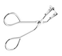 POPETPOP Eyelash Curler Small and Comfortable to Hold Handheld Eyelashes Curling Clip Stainless Steel Silver for Women Suitable for Daily Makeup
