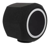 POPETPOP F2 Octagonal Black Mesh Microphone Sound Insulation Cover Sponge Windproof Protector for Live Streaming Ktv Mic Accessories