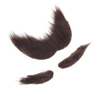 POPETPOP Fake Mustache Set for Men with Self-adhesive Plush Velour Material, Effortless Application and Authentic Appearance, for Costume Parties and Theatrical Productions
