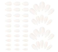 POPETPOP Fake Nail Tips Design Your Own Style and Pattern Plastic White 600pcs for Women and Ladies, Easy to DIY Manicure Stickers for Nail Art and Parties