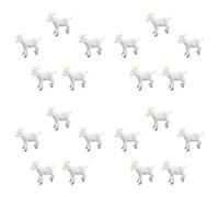 POPETPOP Farm Animal Figurines with Realistic Fur Texture and Smooth Surfaces 25pcs Pvc Miniature Goat Model Easy to Clean Educational Micro Landscape Animal Decoration for Fairy Garden