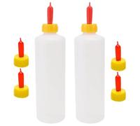 POPETPOP Feeding Bottles for Nursing 2 Sets 500Ml 3 Nipples, Multi-Use Lamb and Calf Milk Feeders for Newborn Goats and Sheep on Farms