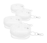 POPETPOP Figure Display Bag 4pcs Pvc Small Model Bag with Zipper Keychain Compact Collector for Everyday Items and On-the-go Use