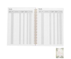 POPETPOP Financial Checkbook Organizer Paper Ledger Book for Efficient Financial Management and Currency Tracking, Personal Account Tracker for Individuals On-the-go