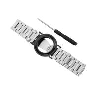 POPETPOP Finder Watch Strap Stainless Steel Locator Wristband Double Buckle Solid Silver Tracker Band Compatible with Wireless Tracker for Everyday Use